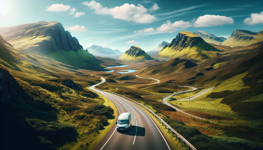 a road trip through the Highlands of Scotland: scenic drives